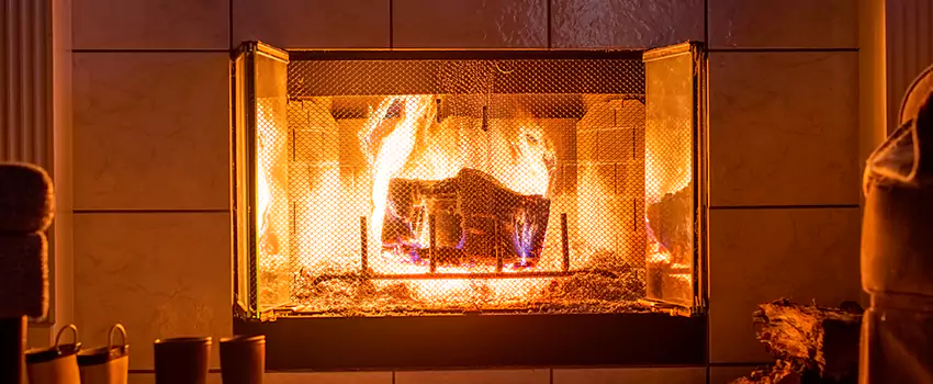Mendota Hearth Landscape Fireplace Installation in Saratoga Springs, New York